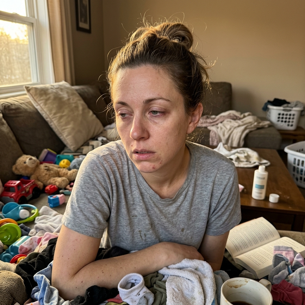 Vorher – erschöpfte Mutter