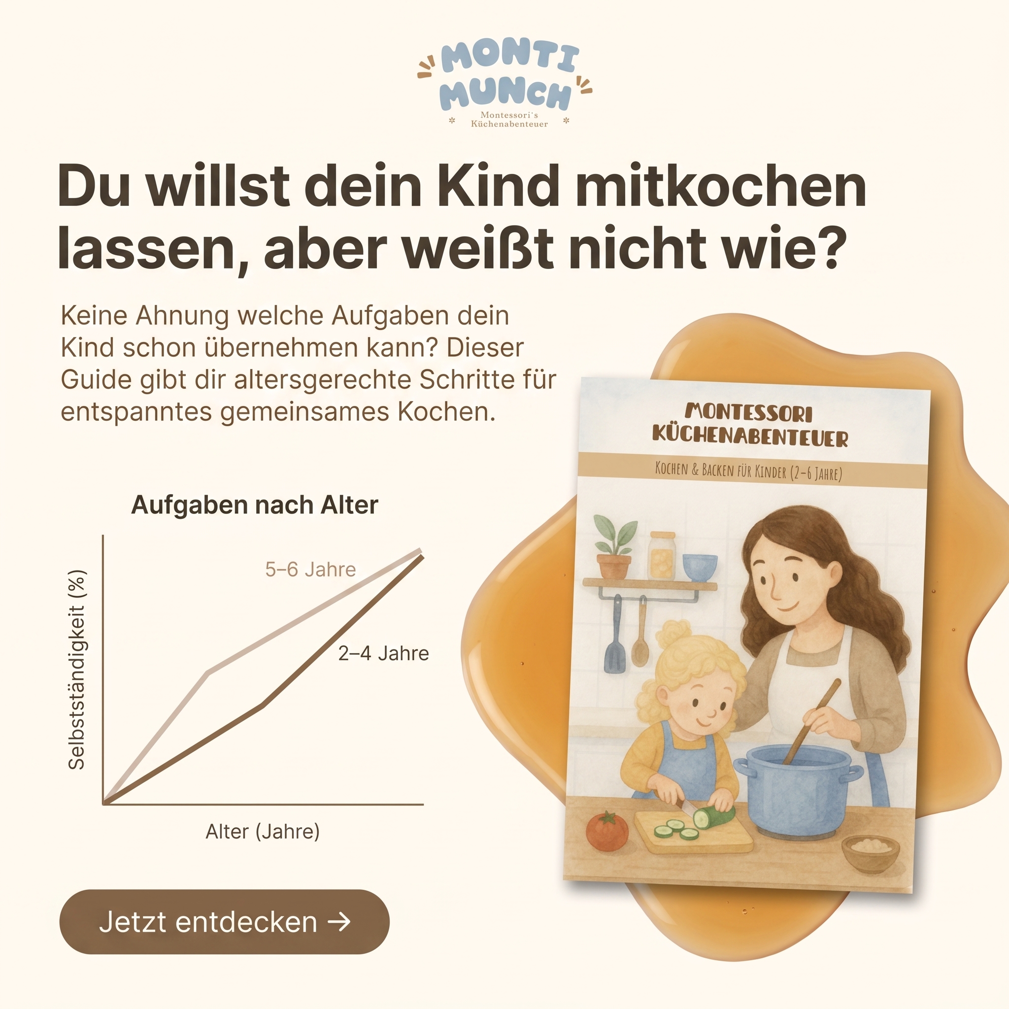 Kind schneidet mit Kindermesser